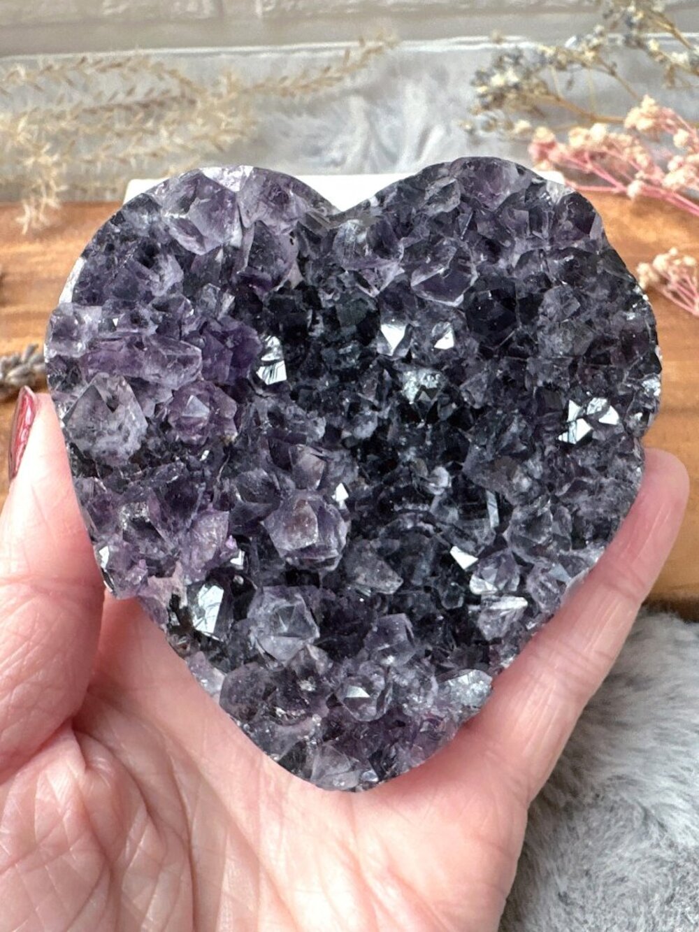 Gorgeous Amethyst Heart Cluster